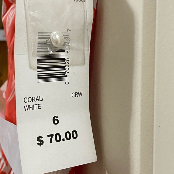 New York RB Collection Coral Orange Floral Dress 6 - Picture 12 of 12